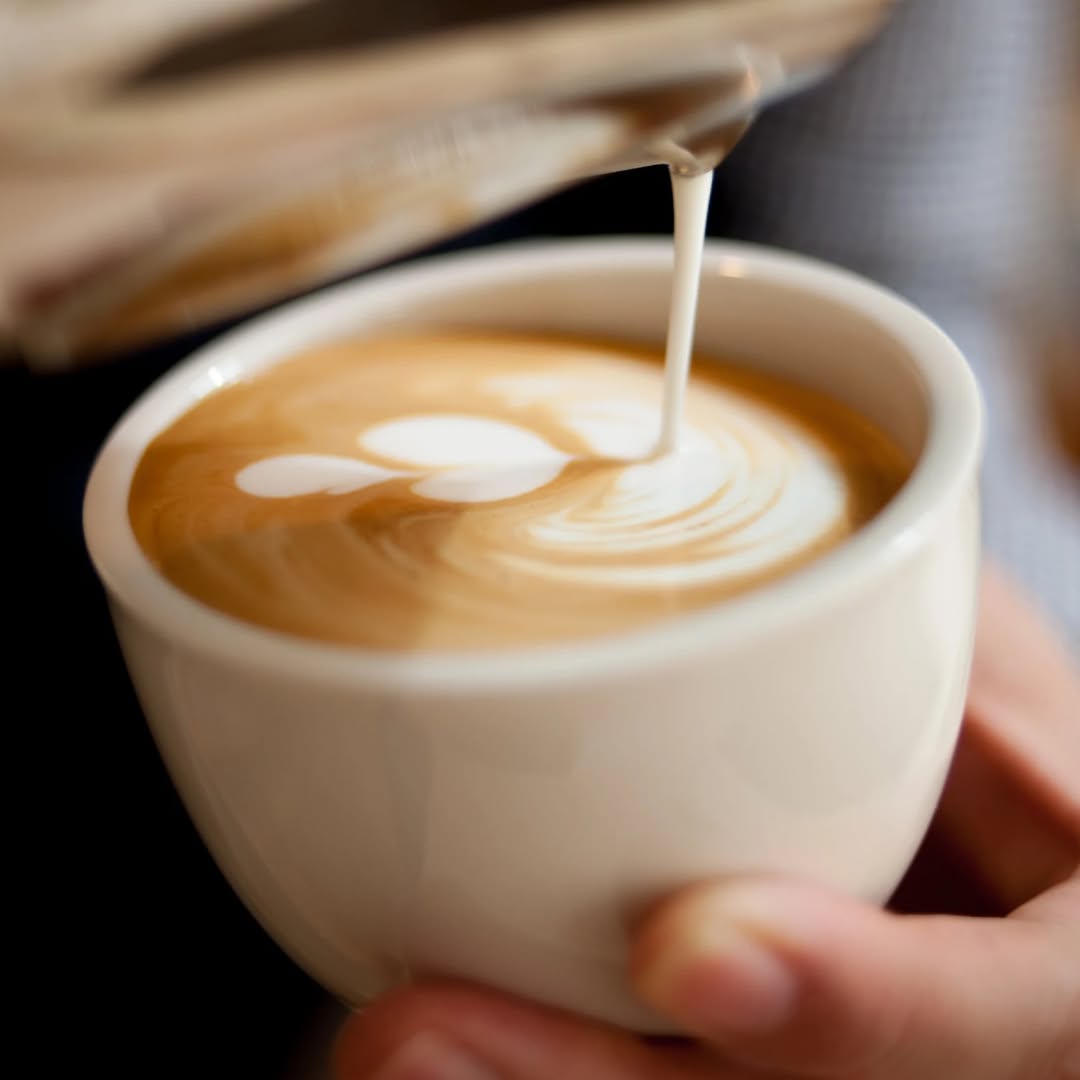 Latte art at The Dominion Café